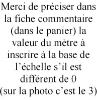 échelle de crue ou échelle limnimétrique (mire) POSITIVE : vendue par éléments de 50cm