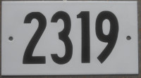 5-5. Plaque d'adresse blanche PLATE (Montréal)