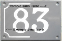 Numéro de rue personnalisable, plaque émaillée (10x15 /10x18cm) (les photos présentées ne changent pas avec votre commande)
