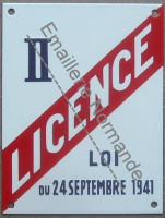 Plaque émaillée Licence II (15x20cm)