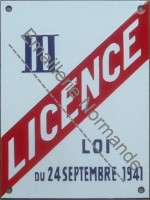 Plaque émaillée Licence III (15x20cm)