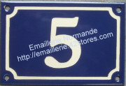 gd plaque de numero de rue bleu ivoire