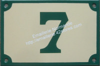 Numéro de rue fond ivoire avec bordure (10x15cm ou 10x18cm)