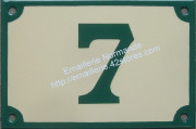 numero de porte ivoire vert bordure