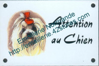 Plaque émaillée (10x15cm) Bichon Maltais