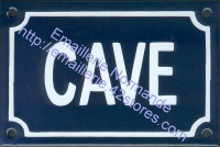 Plaque émaillée (10x15cm) Cave