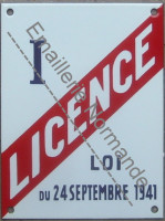 Plaque émaillée Licence I (15x20cm)