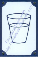 Plaque émaillée (10x15cm) Logo « eau potable »