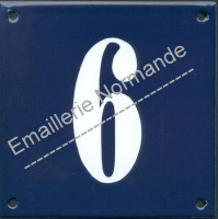 Numéro de porte, plaque émaillée (15x15cm)