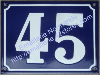 Plaque émaillée, numéro émaillé (15x20cm) traditionnel