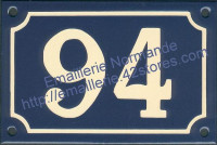 Numéro de rue émaillé ivoire 10x15cm  (les photos présentées ne changent pas avec votre commande)