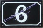 numero de rue acier emaille noir et blanc