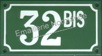 Plaque émaillée, numéro de rue + BIS (10x15 ou 10x18cm) voir notice