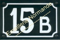 Numéro de rue émaillé + Lettre (10x15cm ou 10x18cm)