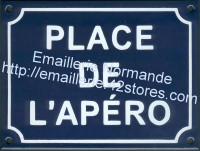 Plaque standard (15x20cm) Place de l'Apéro