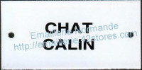 Plaque émaillée (6x12cm) chat calin