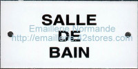 Plaque émaillée (6x12cm) salle de bain