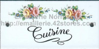 Plaque émaillée (6x12cm) LD74 cuisine