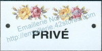 Plaque émaillée (6x12cm) LD25 privé