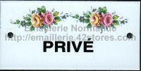 Plaque émaillée (6x12cm) LD75 privé