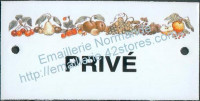 Plaque émaillée (6x12cm) LD15 privé