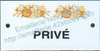 Plaque émaillée (6x12cm) LD55 privé