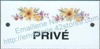 Plaque émaillée (6x12cm) LD35 privé