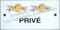 Plaque émaillée (6x12cm) LD65 privé