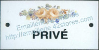 Plaque émaillée (6x12cm) LD45 privé