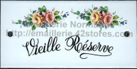 Plaque émaillée (6x12cm) LD73 vieille réserve