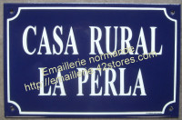 Plaque de rue émaillée personnalisable (20x30cm)