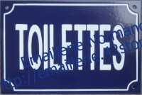 3- Plaque standard (20x30cm) TOILETTES