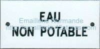 Plaque émaillée (6x12cm) Eau non potable