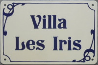 Plaque de maison (20x30cm) typographie Ti (texte horizontal)