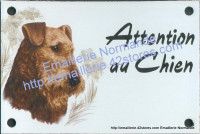 Plaque émaillée (10x15cm) Airedale