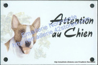 Plaque émaillée (10x15cm) Bull terrier