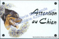 Plaque émaillée (10x15cm) Rottweiler