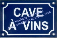 Plaque émaillée (10x15cm) Cave à vins