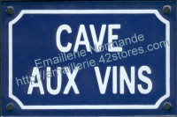 Plaque émaillée (10x15cm) Cave aux vins