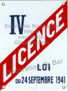 Licence (I à IV) émaillée