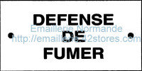 Plaque émaillée (6x12cm) Défense de fumer