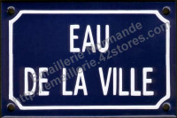 Plaque émaillée (10x15cm) Eau de la ville