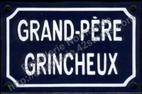 Plaque émaillée humoristique (10x15cm) Grand-père grincheux