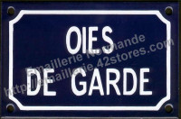 Plaque émaillée (10x15cm) oies de garde