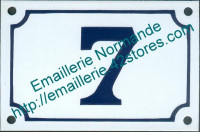 5-1 Plaque émaillée, numéro de rue fond blanc avec liseré (10x15cm ou 10x18cm)