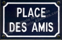 Plaque émaillée (10x15cm) Place des amis