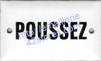 Plaque émaillée (6x10cm) Poussez