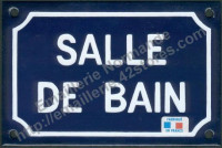 Plaque émaillée (10x15cm) Salle de bain