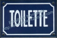 Plaque émaillée (10x15cm) Toilette