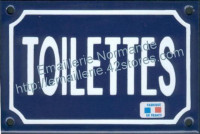 Plaque émaillée (10x15cm) Toilettes